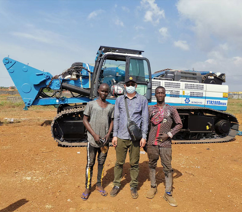Sinovo Rotary drilling rig in Africa