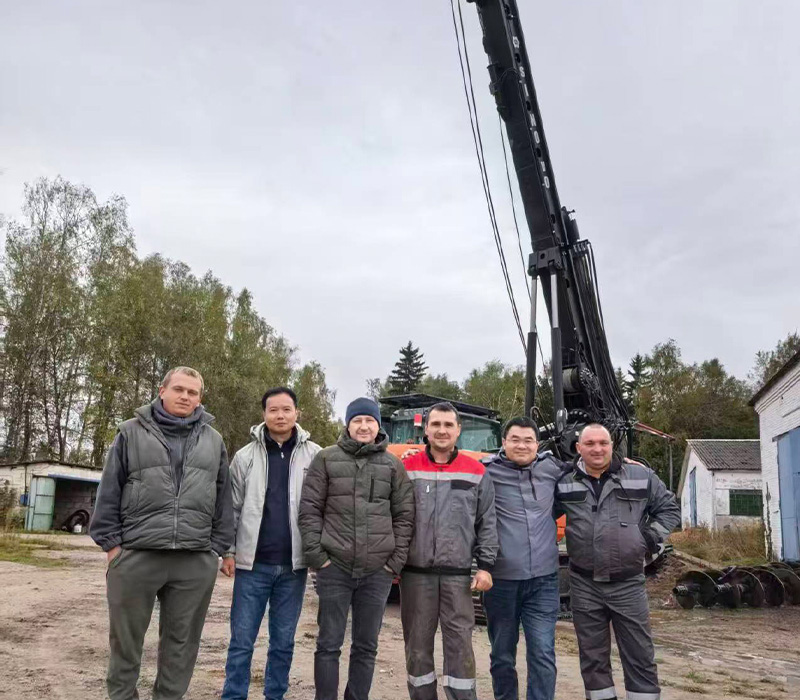 Sinovo Rotary drilling rig in Central Asia